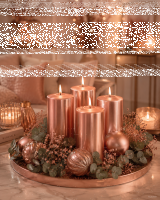 Premium Adventskranzkerzen Rosegold  x Ø  mm, 4...