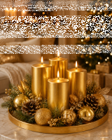 Premium Adventskranzkerzen Gold  x Ø  mm, 4...