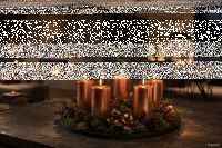 Premium Adventskranzkerzen Kupfer  x Ø  mm, 4...