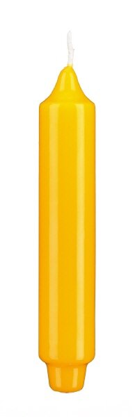 Lackkerzen Stabkerzen mit Zapfenfuß Goldgelb 250 x Ø 30 mm, 12 Stück
