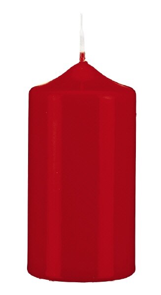Lackkerzen Stumpenkerzen Rot 200 x Ø 80 mm, 2 Stück