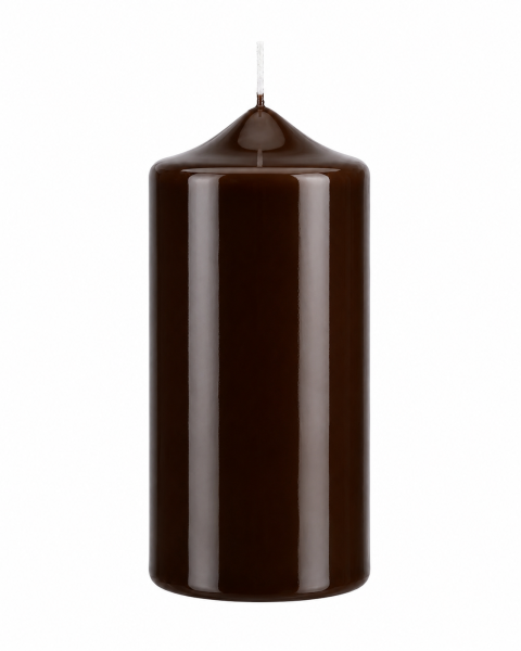 Lackkerzen Stumpenkerzen Chocolate Schokolade 200 x Ø 80 mm, 2 Stück