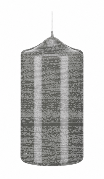 Lackkerzen Stumpenkerzen Grey Grau 200 x Ø 80 mm, 2 Stück