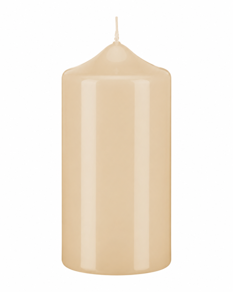 Lackkerzen Stumpenkerzen Champagner 300 x Ø 80 mm, 2 Stück