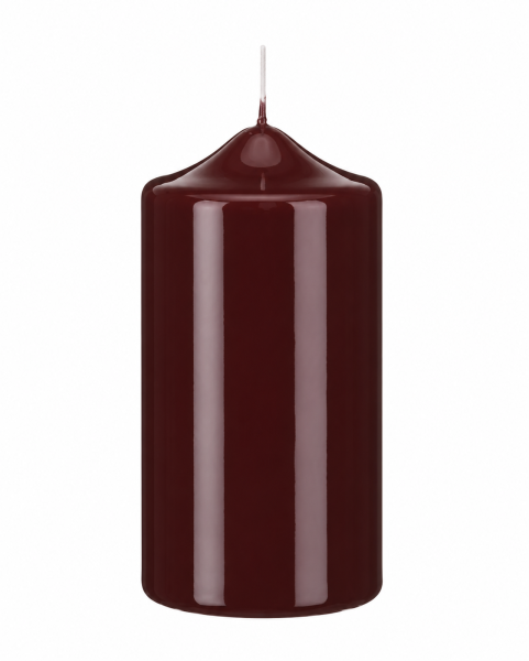 Lackkerzen Stumpenkerzen Bordeaux 300 x Ø 80 mm, 2 Stück