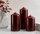 Lackkerzen Stumpenkerzen Bordeaux 300 x Ø 80 mm, 2 Stück