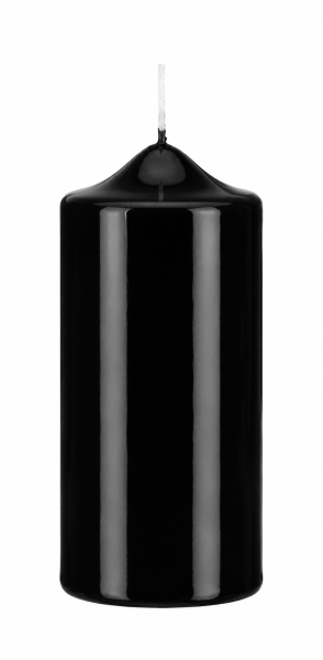 Lackkerzen Stumpenkerzen Schwarz 120 x Ø 60 mm, 4 Stück