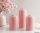 Lackkerzen Stumpenkerzen Rosa 120 x Ø 60 mm, 4 Stück