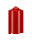 Lackkerzen Stumpenkerzen Weihnachtsrot (Erdbeere) 120 x Ø 60 mm, 4 Stück