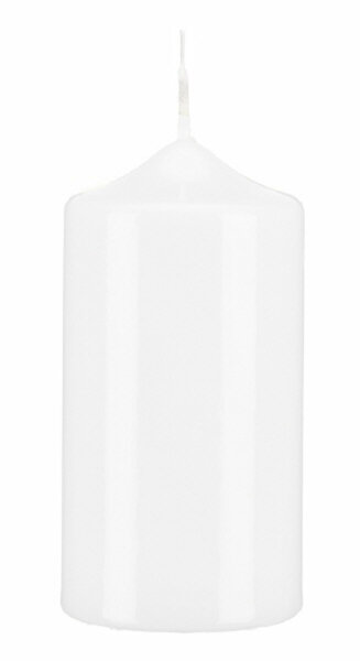 Lackkerzen Stumpenkerzen Weiß 150 x Ø 60 mm, 4 Stück