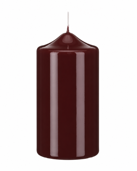 Lackkerzen Stumpenkerzen Bordeaux 150 x Ø 60 mm, 4 Stück