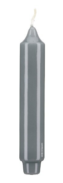 Lackkerzen Stabkerzen mit Zapfenfuß Silbergrau 170 x Ø 30 mm, 12 Stück