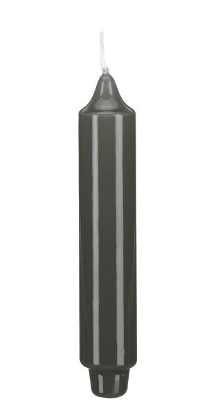 Lackkerzen Stabkerzen mit Zapfenfuß Grey Grau 300 x Ø 30 mm, 6 Stück