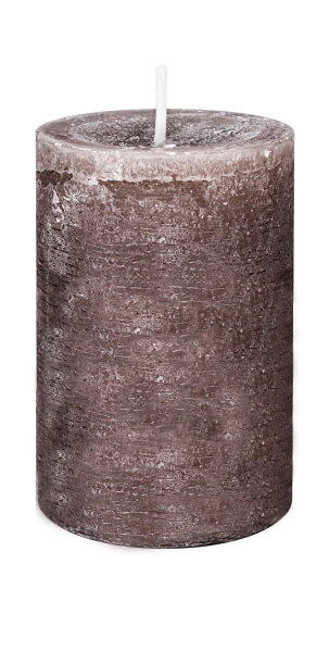Rustik Stumpenkerzen Marble Style Schlamm 100 x Ø 68 mm