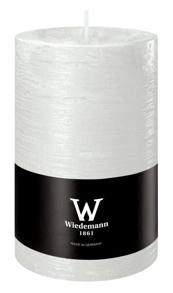 Rustik Stumpenkerzen Marble Style Weiß 130 x Ø 78 mm