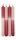 Leuchterkerzen Dip Dye Kerzen Himbeere / Creme, 250 x 23 mm, 4 Stück