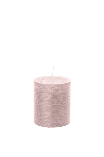 Durchgefärbte Stumpen Kerzen Rosé 140 x Ø 100 mm, 1 Stück