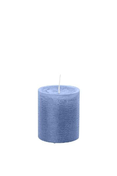 Durchgefärbte Stumpen Kerzen Grau-Blau 140 x Ø 100 mm, 1 Stück