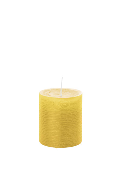 Durchgefärbte Stumpen Kerzen Dotter Gelb 140 x Ø 100 mm, 1 Stück