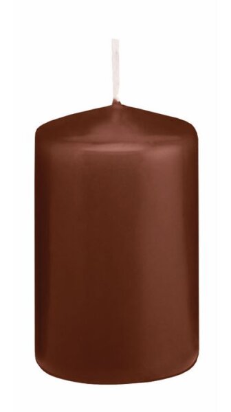 Wiedemann Stumpenkerzen Kastanie Braun Ø 78 x 150 mm, 8 Stück