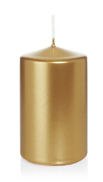 Wiedemann Stumpenkerzen Gold Ø 58 x 100 mm, 16 Stück