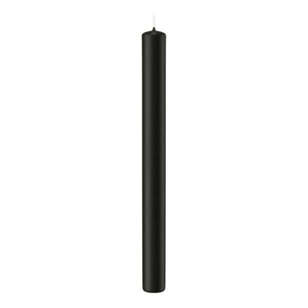 Stabkerzen Schwarz 250 x Ø 22mm, 10 Stück