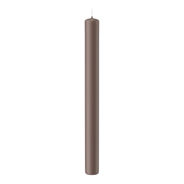 Stabkerzen Taupe 250 x Ø 22mm, 10 Stück